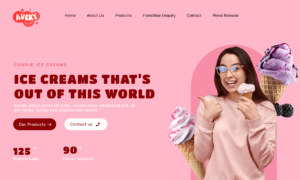 UI Design – Ice Cream Cafe Restaurant Home