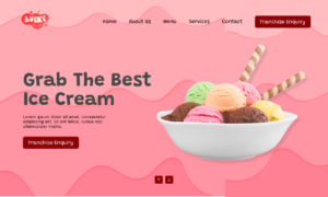 UI Design – Ice Cream Home Page (Figma/PDF)
