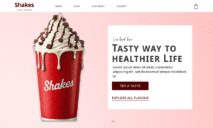 Thick shake Website UI