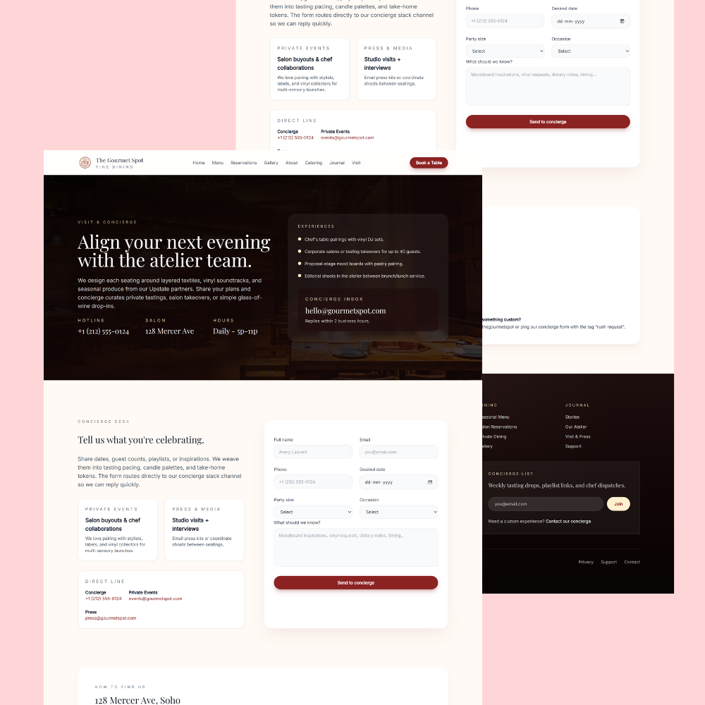 Restaurant Website – CMS Blog + Booking - Image 5