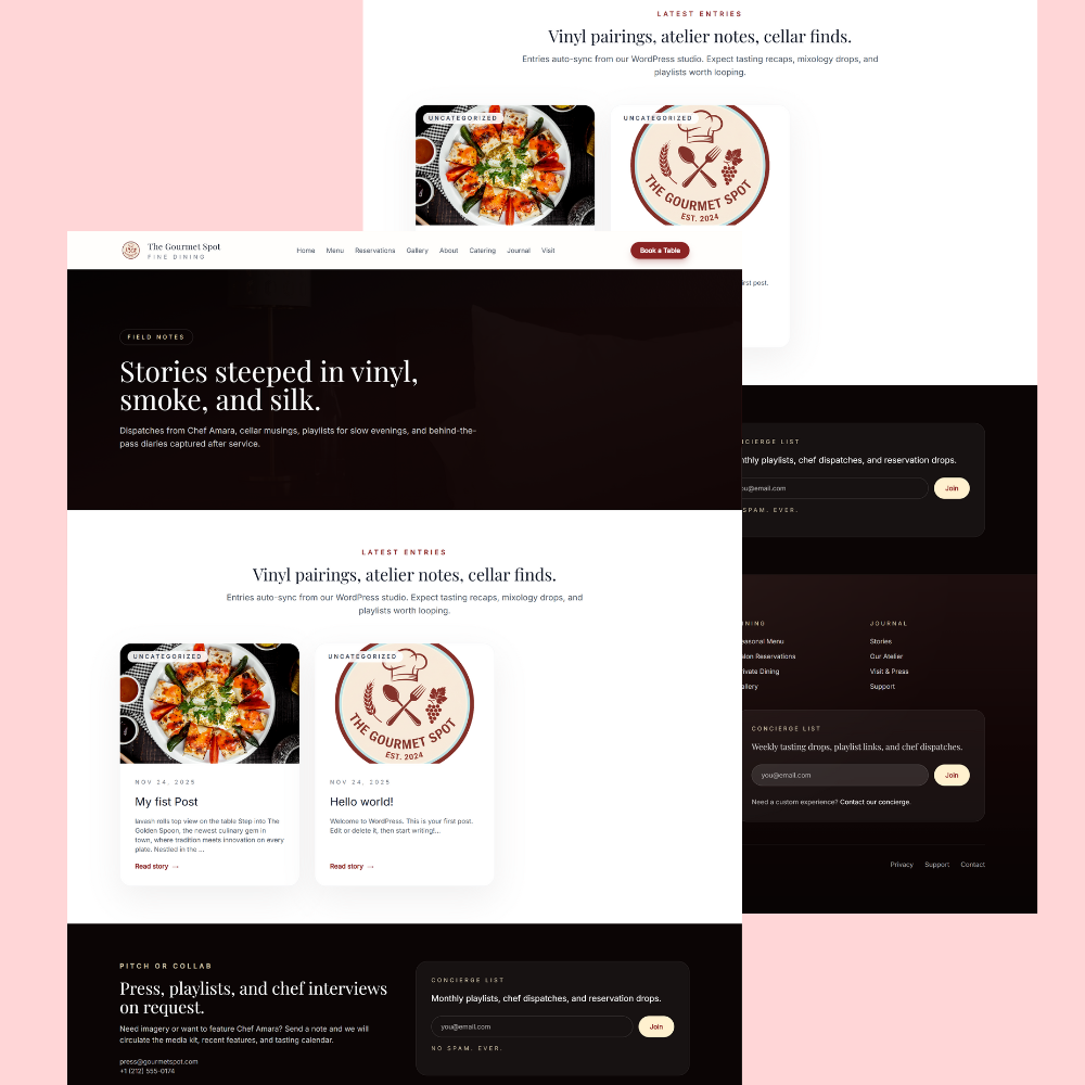 Restaurant Website – CMS Blog + Booking - Image 8