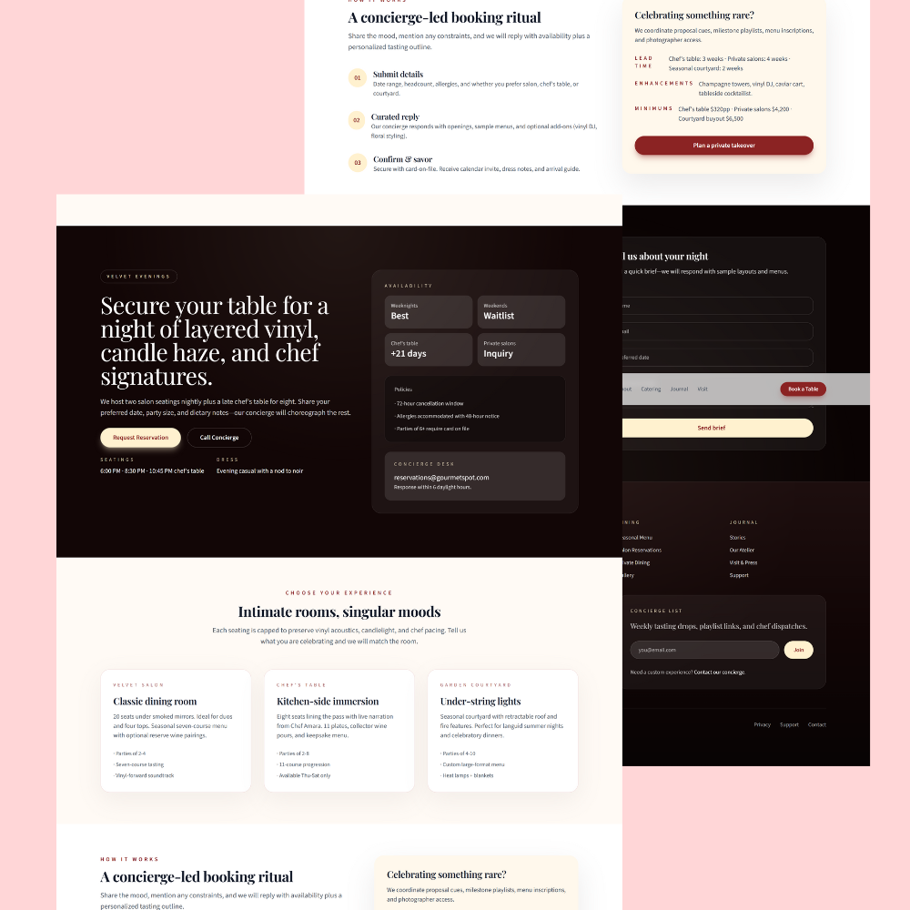 Restaurant Website – CMS Blog + Booking - Image 2