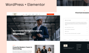 Interior Design Website – WordPress + Elementor