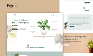 Plantora Plant Nursery Website UI Figma