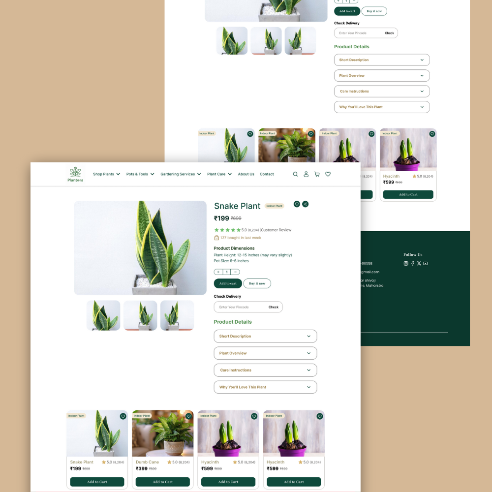 Plantora Plant Nursery Website UI Figma - Image 3