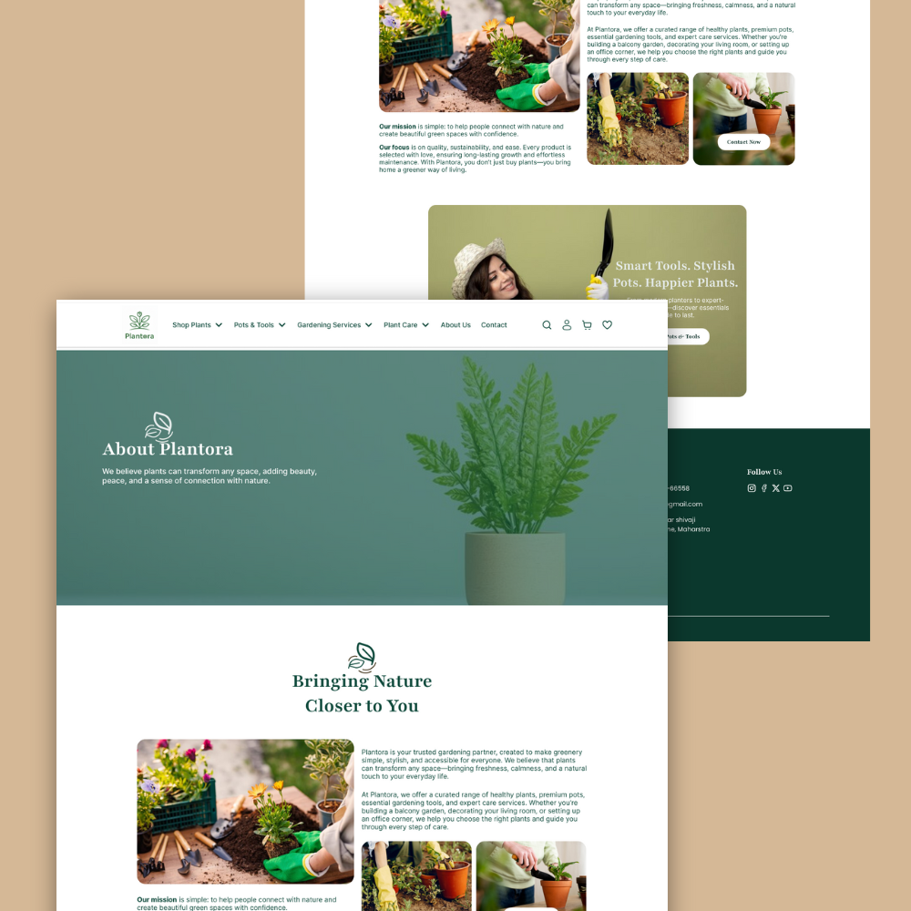 Plantora Plant Nursery Website UI Figma - Image 6