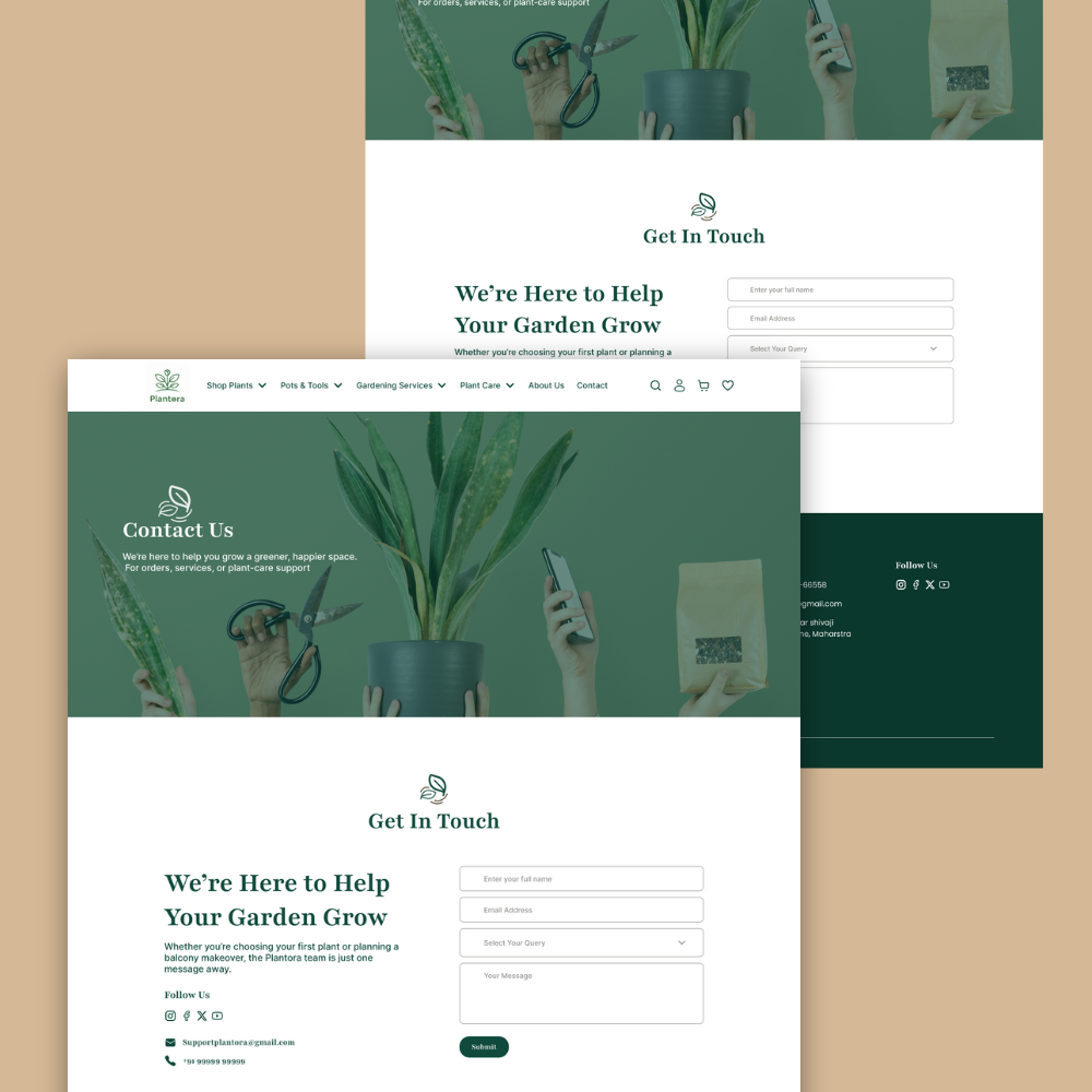 Plantora Plant Nursery Website UI Figma - Image 7