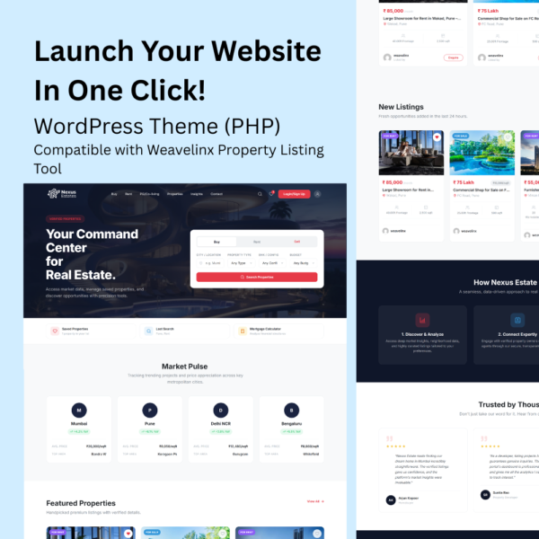 Nexus Estates – Real Estate WordPress Theme | Weavelinx